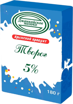 Творог 5% жирности 180г. по ДСТУ (ТМ ДжМолоко)эколин