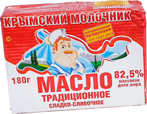 Масло 0,18 кг 82,5% фольга ТМ Крымский Молочник