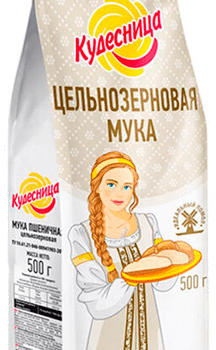 КУДЕСНИЦА Мука ЦЕЛЬНОЗЕРНОВАЯ 500гр/10шт, шт