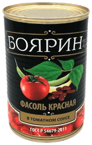 Фасоль красная в т/с "Бояринъ" 425мл ж/б