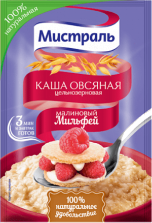 Каша овсяная "Мистраль" Малиновый Мильфей 40гр