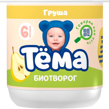 ТЕМА Биотворог Груша 4% 95г стакан, 14дней (шт.)