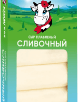 Сыр плавл. сливочный 40, фас. 140 гр.батончик, ТМ "Крымская коровка"