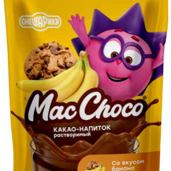 Какао-напиток растворимый MacChoco банан печенье 235г