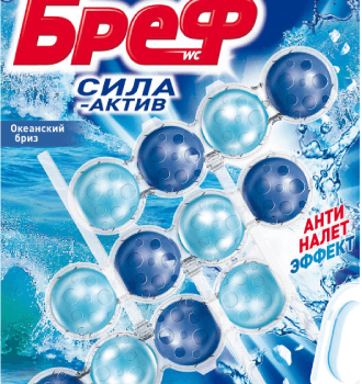 Туалетный блок Bref Океанский бриз 3x50г