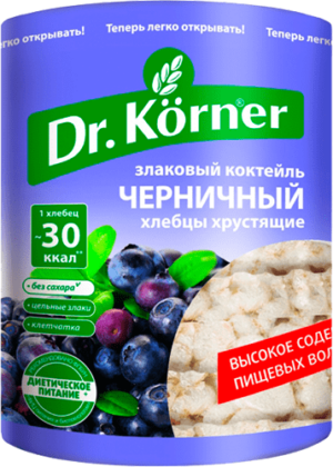 Хлебцы "Злаковый коктейль"черничный ХПр 100 гр