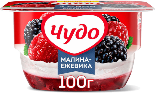 Творожок Чудо 4,2% 100г ван Малина-Ежев