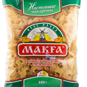 Макароны Макфа Петушиные гребешки 400г.