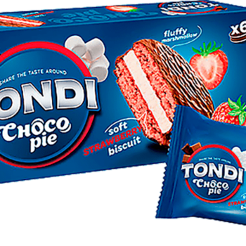 Муч.конд.изд.глазир. Tondi Choco Pie Клубника 180г