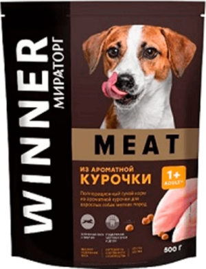 Корм для собак Winner Meat из ароматной Курочки 500г