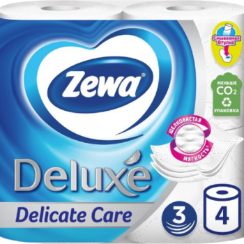 Туалетная бумага Zewa Deluxe 4шт 3сл белая