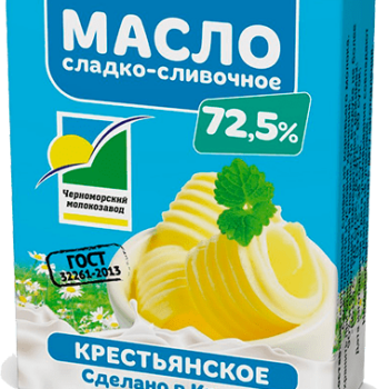 Социальный Масло сладко-сливочное "Крестьянское" 72,5% 180г. ЧЗПТ