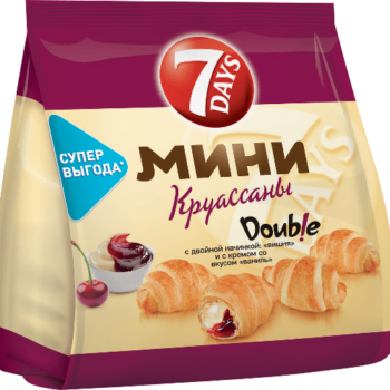 Круасcаны "7 Days" Мини DOUBLE Ваниль-Вишня 265г