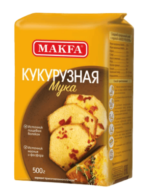 Мука  КУКУРУЗНАЯ, фасовка,0,5 ТМ Макфа