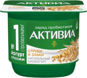 АктиБио Биойогурт обогащенный, отруби злаки 2,9% 130г Ф.ст. ГЛ12 (шт.)